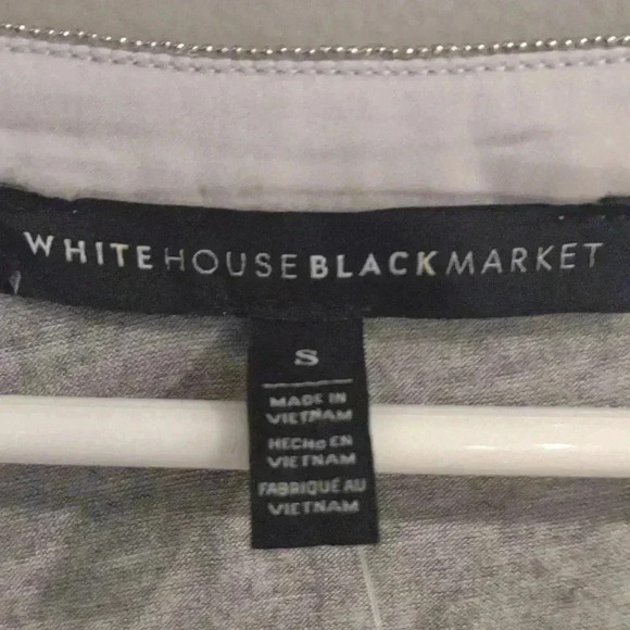 White House Black Market Heather gray women's small long sleeve extended hem top - Picture 5 of 6